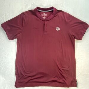 Colosseum‎ Texas A&M Aggies Polo Shirt Athletic Fit Pullover Maroon XL